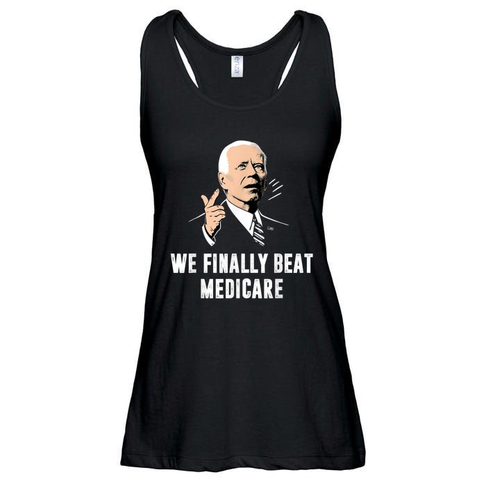 We Finally Beat Medicare Joe Biden Ladies Essential Flowy Tank