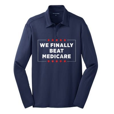 We Finally Beat Medicare Raglan Baseball Silk Touch Performance Long Sleeve Polo