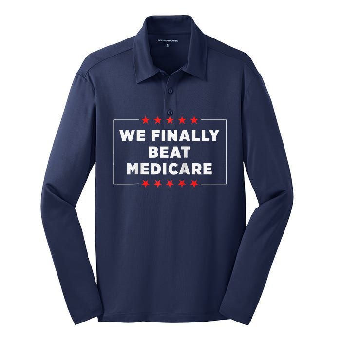 We Finally Beat Medicare Raglan Baseball Silk Touch Performance Long Sleeve Polo