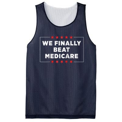 We Finally Beat Medicare Raglan Baseball Mesh Reversible Basketball Jersey Tank