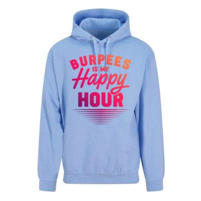 Workout Fitness Burbees Is My Happy Hour Gift Unisex Surf Hoodie