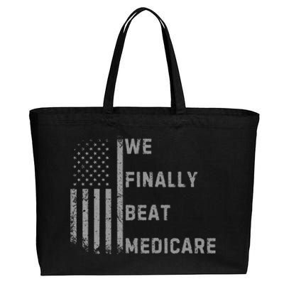 We Finally Beat Medicare Funny Joke Cotton Canvas Jumbo Tote