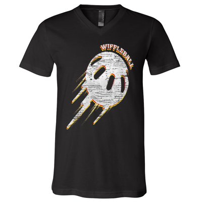 Wiffleball Flying Ball V-Neck T-Shirt