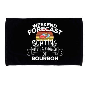 Weekend Forecast Boating With A Chance Of Bourbon Summer Microfiber Hand Towel