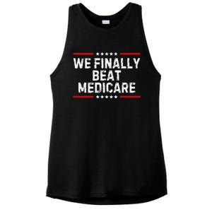 We Finally Beat Medicare Humorous Ladies PosiCharge Tri-Blend Wicking Tank