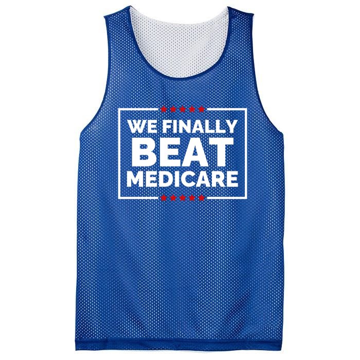 We Finally Beat Medicare Funny Biden Mesh Reversible Basketball Jersey Tank