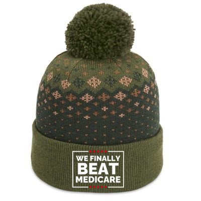 We Finally Beat Medicare Funny Biden The Baniff Cuffed Pom Beanie