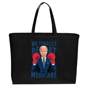 We Finally Beat Medicare Funny Biden Cotton Canvas Jumbo Tote