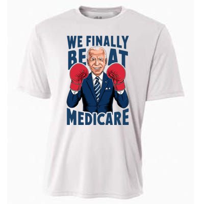 We Finally Beat Medicare Funny Biden Cooling Performance Crew T-Shirt