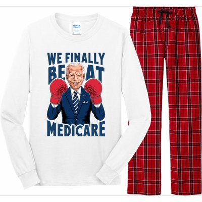 We Finally Beat Medicare Funny Biden Long Sleeve Pajama Set