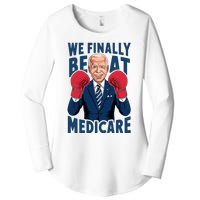 We Finally Beat Medicare Funny Biden Women's Perfect Tri Tunic Long Sleeve Shirt