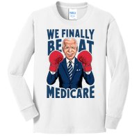 We Finally Beat Medicare Funny Biden Kids Long Sleeve Shirt