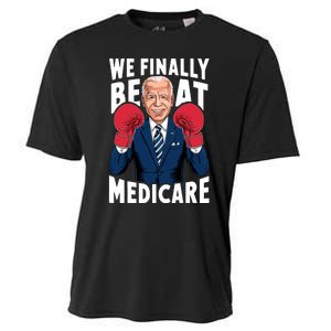 We Finally Beat Medicare Funny Biden Cooling Performance Crew T-Shirt