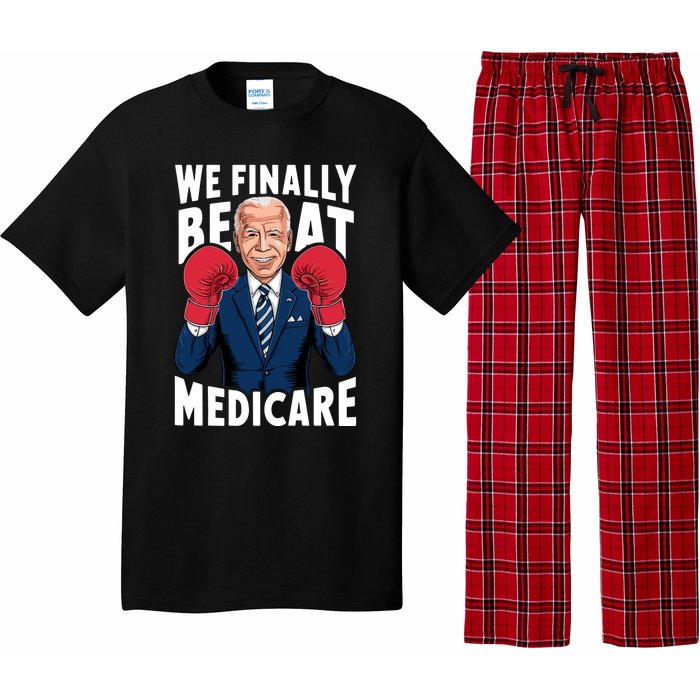 We Finally Beat Medicare Funny Biden Pajama Set