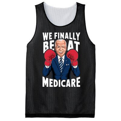 We Finally Beat Medicare Funny Biden Mesh Reversible Basketball Jersey Tank