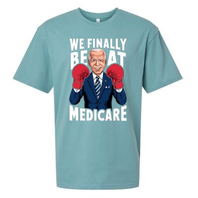 We Finally Beat Medicare Funny Biden Sueded Cloud Jersey T-Shirt