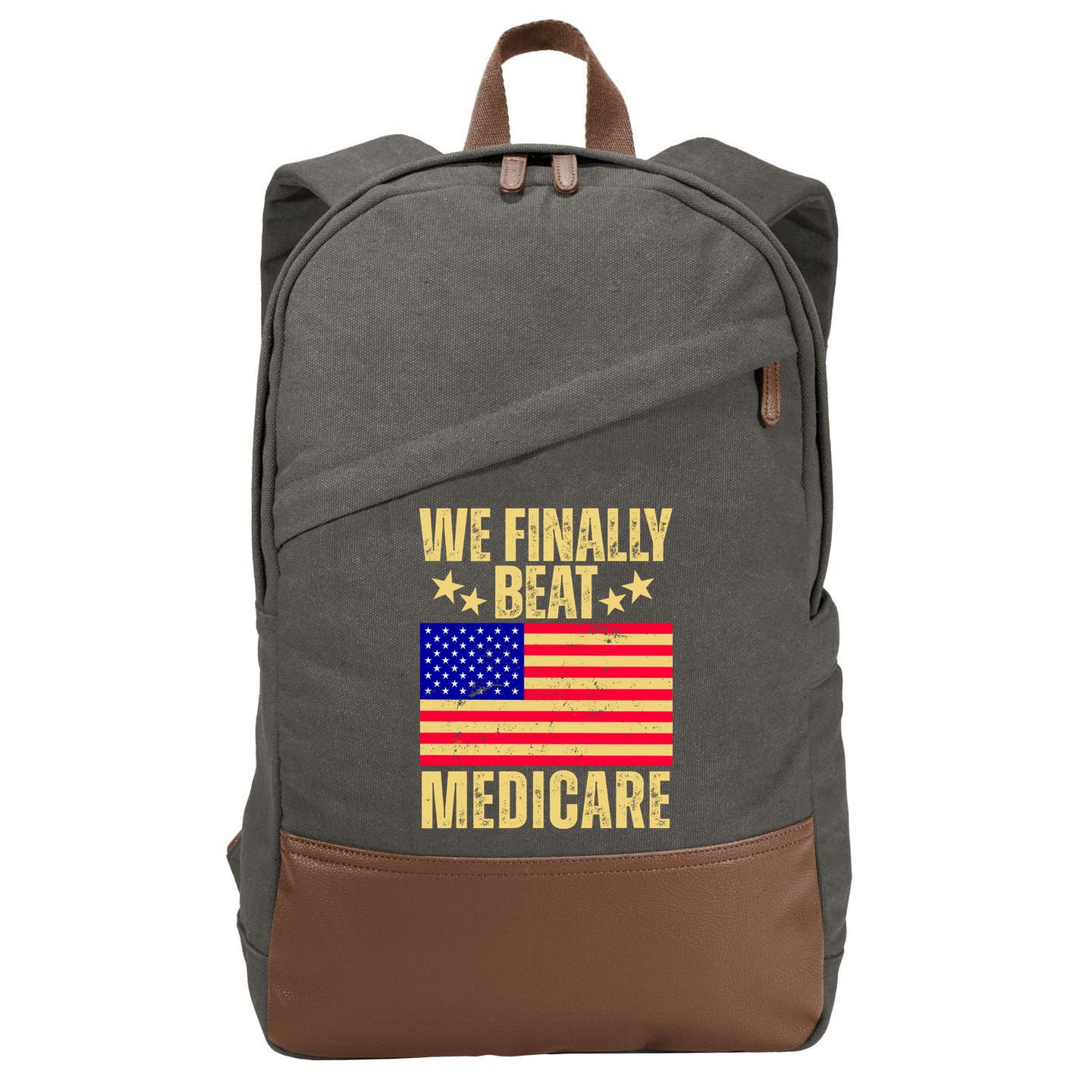 We Finally Beat Medicare Cotton Canvas Backpack