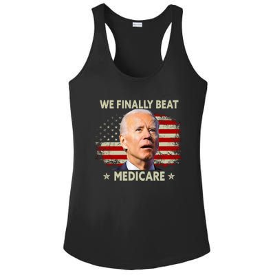 We Finally Beat Medicare Funny Biden Ladies PosiCharge Competitor Racerback Tank