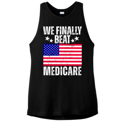 We Finally Beat Medicare Funny Politics 2024 Election Ladies PosiCharge Tri-Blend Wicking Tank