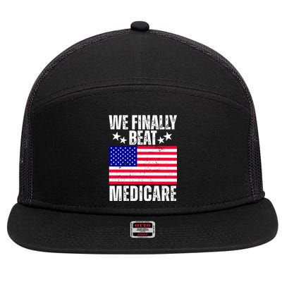 We Finally Beat Medicare Funny Politics 2024 Election 7 Panel Mesh Trucker Snapback Hat