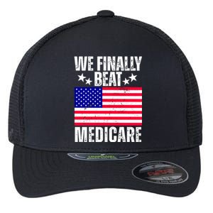 We Finally Beat Medicare Funny Politics 2024 Election Flexfit Unipanel Trucker Cap