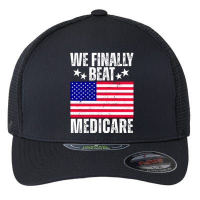 We Finally Beat Medicare Funny Politics 2024 Election Flexfit Unipanel Trucker Cap