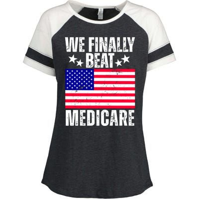 We Finally Beat Medicare Funny Politics 2024 Election Enza Ladies Jersey Colorblock Tee