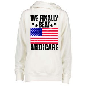 We Finally Beat Medicare Funny Politics 2024 Election Womens Funnel Neck Pullover Hood