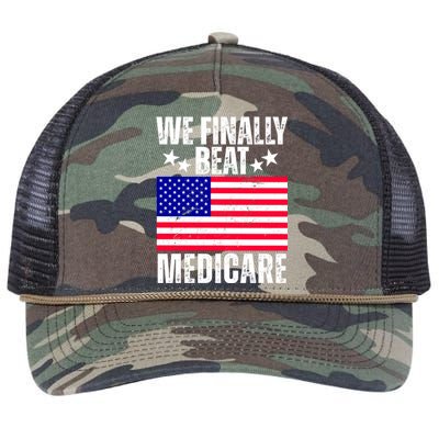 We Finally Beat Medicare Funny Politics 2024 Election Retro Rope Trucker Hat Cap