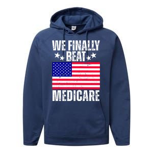 We Finally Beat Medicare Funny Politics 2024 Election Performance Fleece Hoodie