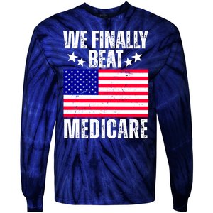 We Finally Beat Medicare Funny Politics 2024 Election Tie-Dye Long Sleeve Shirt