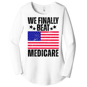 We Finally Beat Medicare Funny Politics 2024 Election Women's Perfect Tri Tunic Long Sleeve Shirt