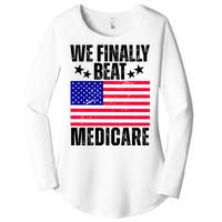 We Finally Beat Medicare Funny Politics 2024 Election Women's Perfect Tri Tunic Long Sleeve Shirt