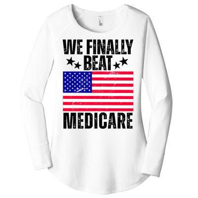 We Finally Beat Medicare Funny Politics 2024 Election Women's Perfect Tri Tunic Long Sleeve Shirt