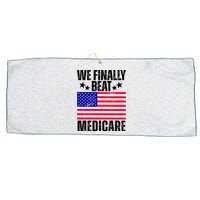 We Finally Beat Medicare Funny Politics 2024 Election Large Microfiber Waffle Golf Towel