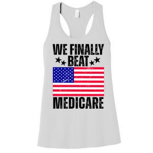 We Finally Beat Medicare Funny Politics 2024 Election Women's Racerback Tank