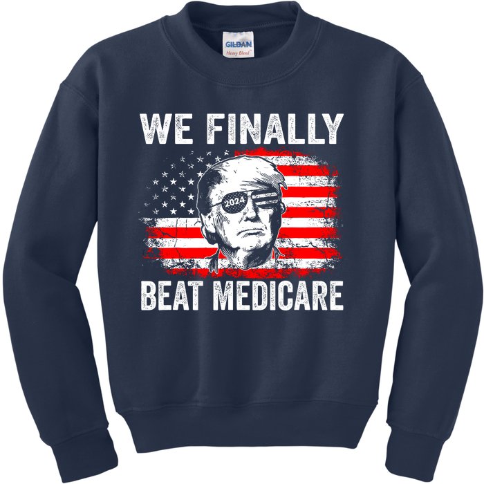 We Finally Beat Medicare Funny Biden Kids Sweatshirt