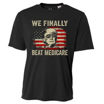 We Finally Beat Medicare Funny Biden Cooling Performance Crew T-Shirt