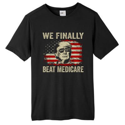 We Finally Beat Medicare Funny Biden Tall Fusion ChromaSoft Performance T-Shirt