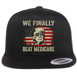 We Finally Beat Medicare Funny Biden Flat Bill Trucker Hat