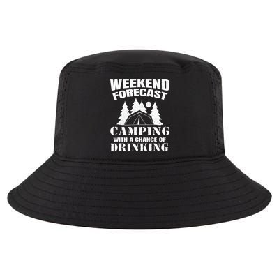 Weekend Forecast Camping With A Chance Of Drinking Themed Cool Comfort Performance Bucket Hat