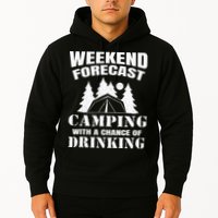 Weekend Forecast Camping With A Chance Of Drinking Themed Hoodie