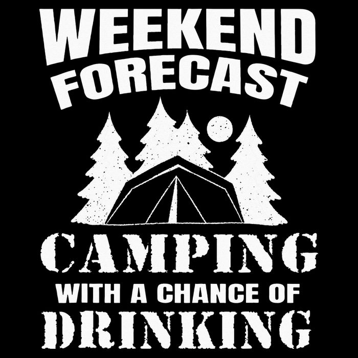 Weekend Forecast Camping With A Chance Of Drinking Themed 16 in Basic Backpack