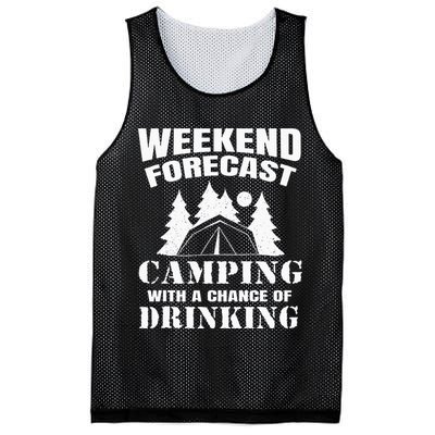 Weekend Forecast Camping With A Chance Of Drinking Themed Mesh Reversible Basketball Jersey Tank