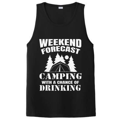 Weekend Forecast Camping With A Chance Of Drinking Themed PosiCharge Competitor Tank