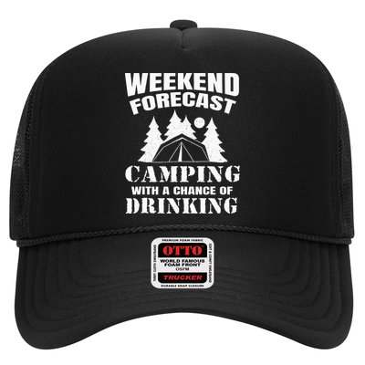 Weekend Forecast Camping With A Chance Of Drinking Themed Trucker Hat