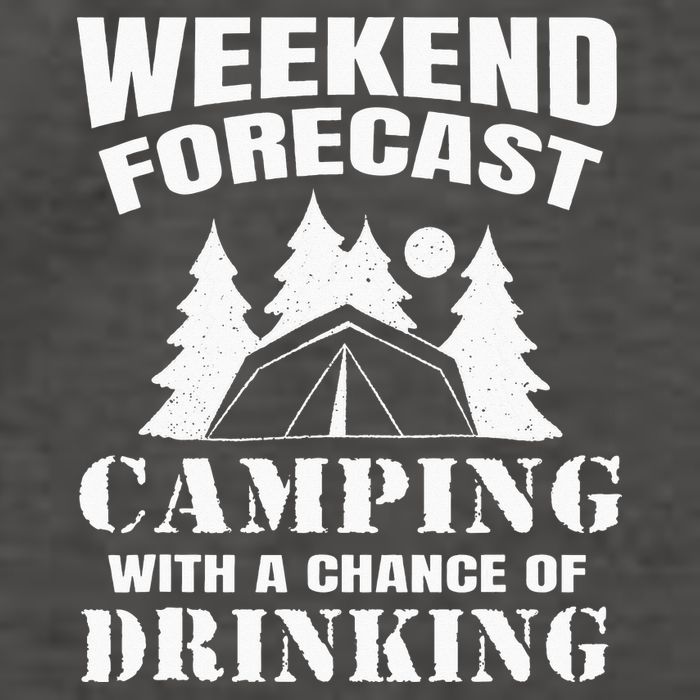 Weekend Forecast Camping With A Chance Of Drinking Themed Vector Backpack