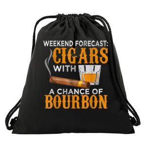 Weekend Forecast Cigars Chance Of Bourbon Cigar For Dad Drawstring Bag