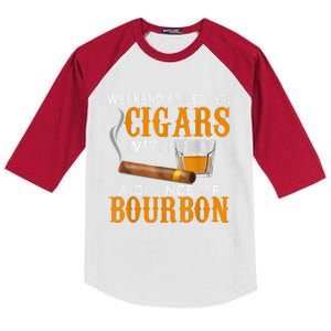 Weekend Forecast Cigars Chance Of Bourbon Cigar For Dad Kids Colorblock Raglan Jersey