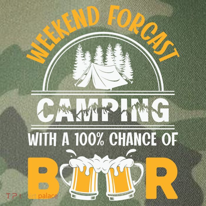 Weekend Forecast Camping With A 100% Chance Of Beer Funny Camping Legacy Tie Dye Trucker Hat